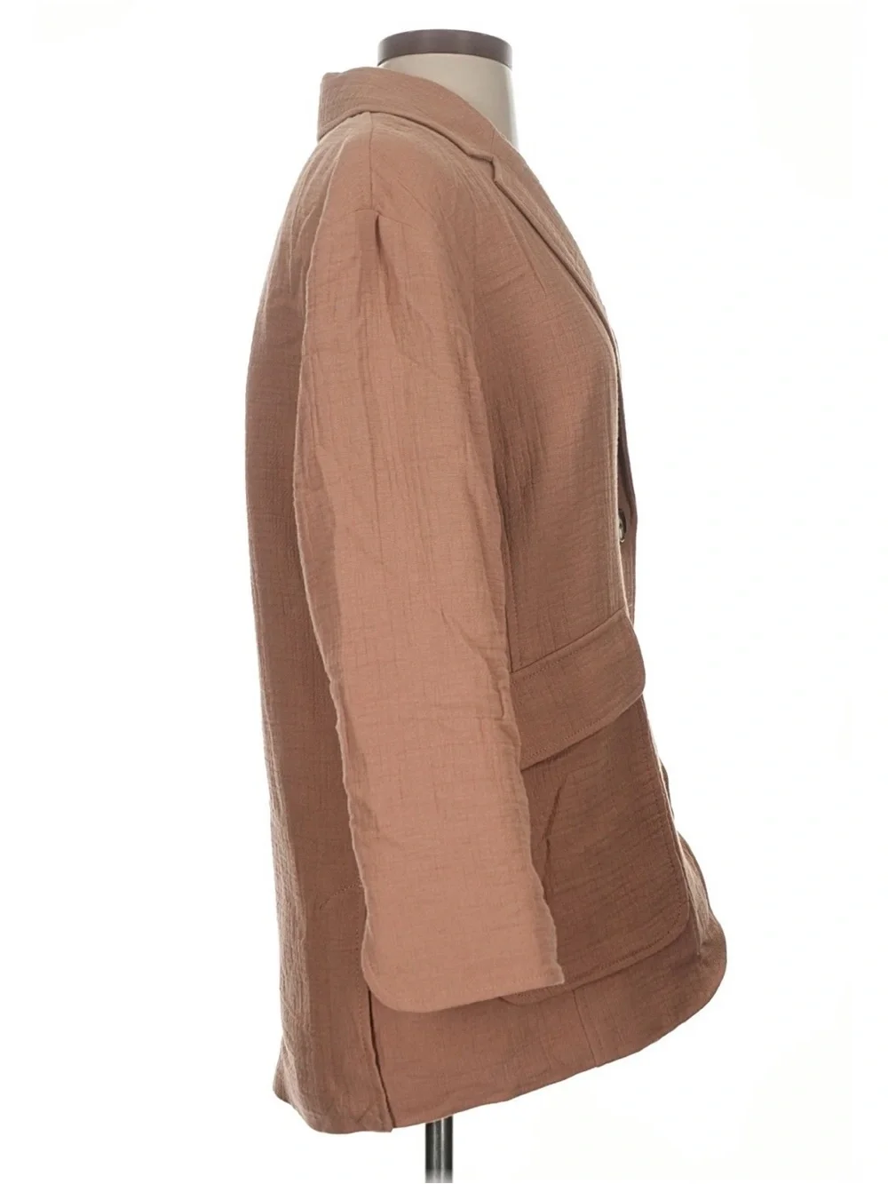 Madewell NWT Linen Blend Blazer Neutral Quiet Luxury Oversized Jacket Size Small